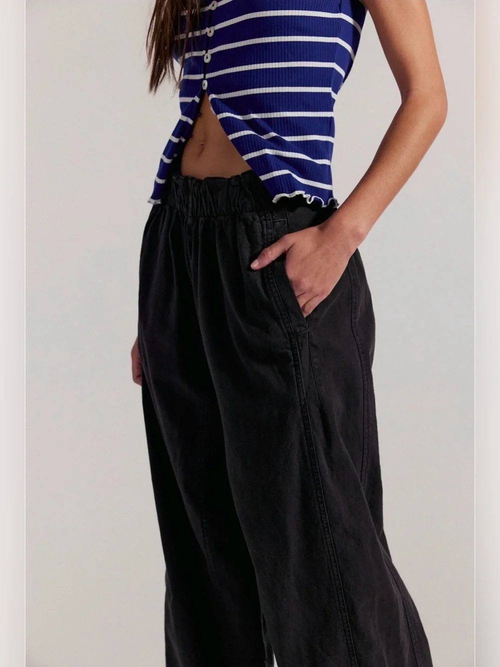 Free People Days End Pull-On Linen Pant - Picture 3 of 11